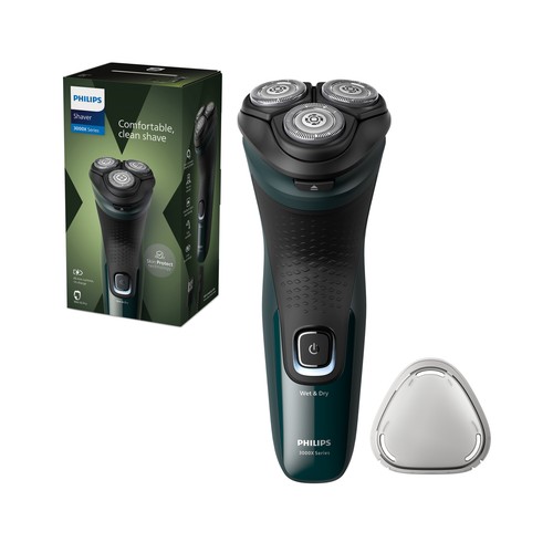 Afeitadora eléctrica PHILIPS X3002/00, cuchillas PowerCut, cabezales 4D..