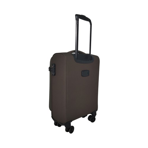 Maleta de cabina tipo trolley  soft 8 ruedas lock 55cm khaki. AIRPORT