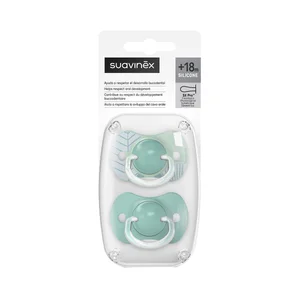 SUAVINEX Chupete fisiológico con tetina anatómica SX Pro (más plana y flexible), a partir de 18 meses 2 uds.