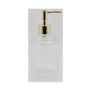 Imagen de Dispensador de jabón de vidrio, ACTUEL Bomba dorada.