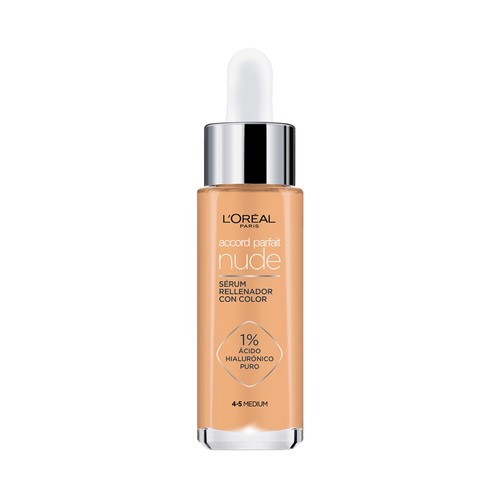 L´ORÉAL PARIS Accord parfait  tono 4-5 Medio Sérum rellenador con ácido Hialurónico.