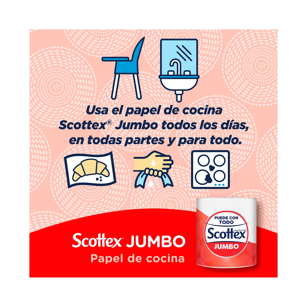 Jumbo Papel de cocina multiusos.