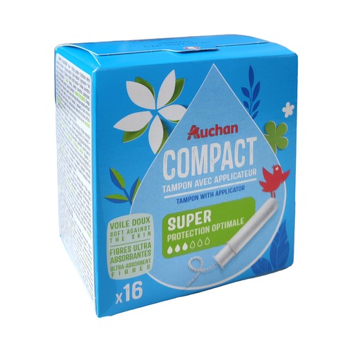 PRODUCTO ALCAMPO Tampones super con aplicador compacto 16 uds.