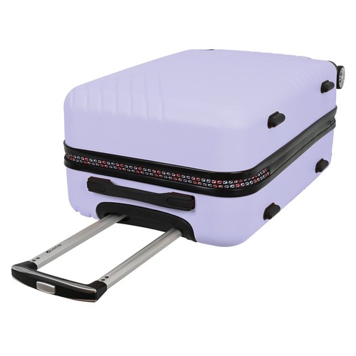 Maleta mediana rígida tipo trolley,Disco ABS, de 4 ruedas, 42X65X24cm, color lila , AIRPORT ALCAMPO.