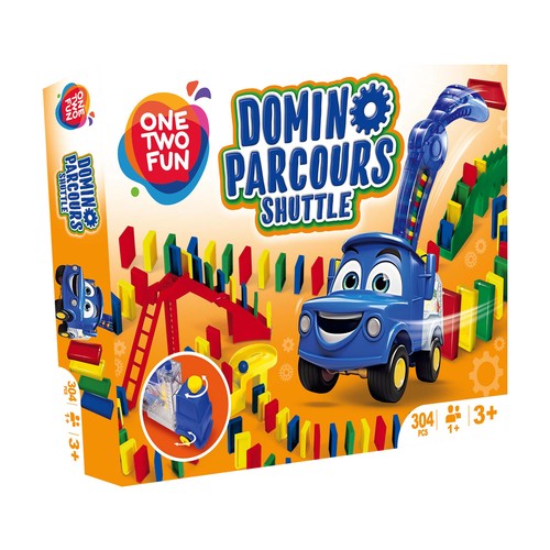 Juego infantil de dominó con camión ONE TWO FUN ALCAMPO +3 años.