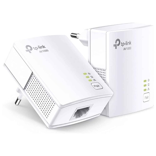 Kit de inicio adaptadores Powerline TP-LINK TL-PA7017 KIT, AV1000, puerto Gigabit.