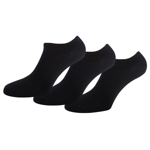 Pack de 3 pares de calcetines tobilleros para hombre, POMPEA, color negro, talla 39/42.