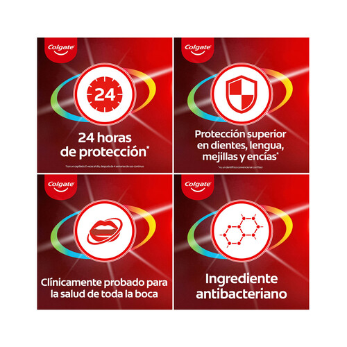 COLGATE Pasta de dientes con protección 8 en 1 y acción blanqueante COLGATE Total blanqueador 75 ml.