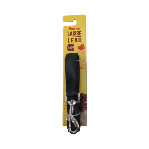 PRODUCTO ALCAMPO Correa de 2 cm. negra para perro 1.5 m.