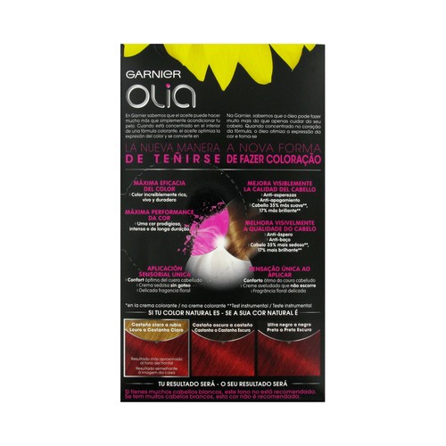 GARNIER Olia Tinte de pelo color rojo intenso, tono 6.60.
