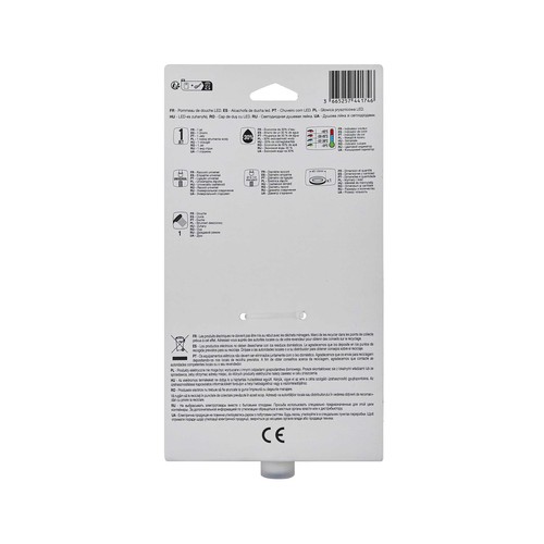 Alcachofa de ducha con luz Led, 1 función, PRODUCTO ALCAMPO.