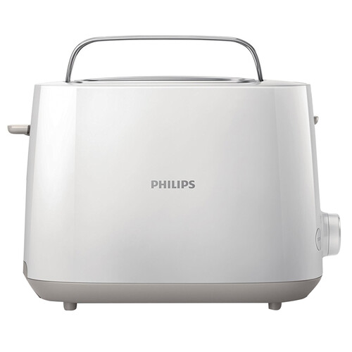 Tostador PHILIPS HD2581/00, 2 ranuras anchura variable, 8 niveles de tostado, bandeja recogemigas, calienta-bollos integrado.