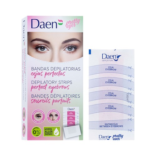 DAEN Pretty eyes Bandas depilatorias para cejas perfectas 6 uds.