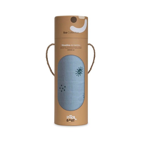 Pañal de tela azul, muselina bambu duende de polvo, INTERBABY.