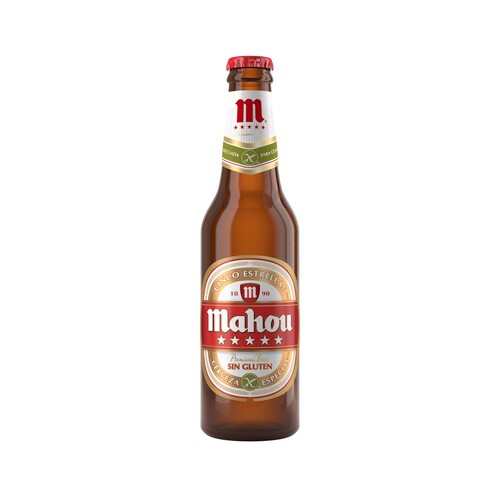 MAHOU Cerveza sin gluten botella de 33 cl.