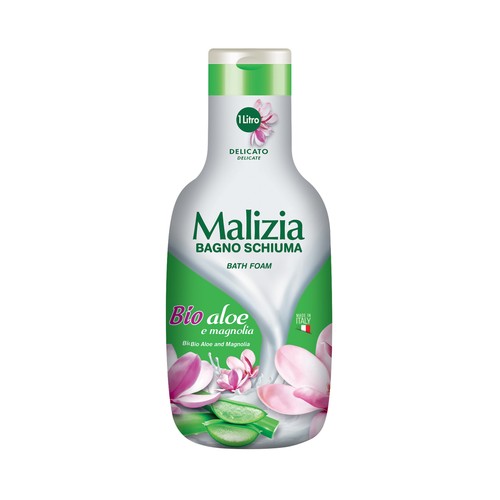 MALIZIA Gel para baño o ducha con aloe vera y magnolia ecológicas 1 l.