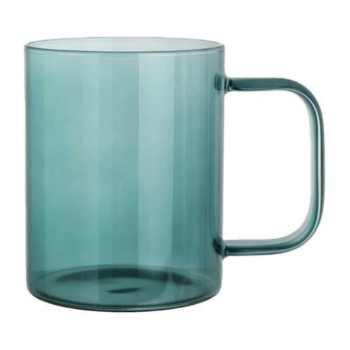 Taza mug 35cl vidrio, color verde. ACTUEL