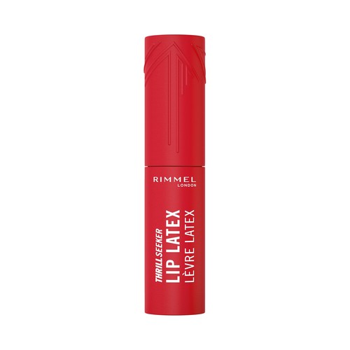 RIMMEL Thrill seeker lip latex tono 400 Barra de labios líquida acabado brillo latex 3D.