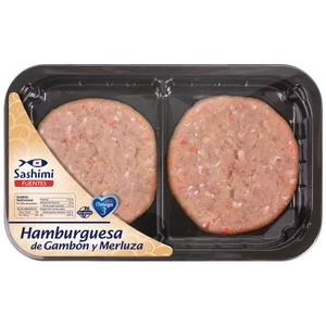 RICARDO FUENTES E HIJOS Hamburguesa de gambón y merluza 160 g.