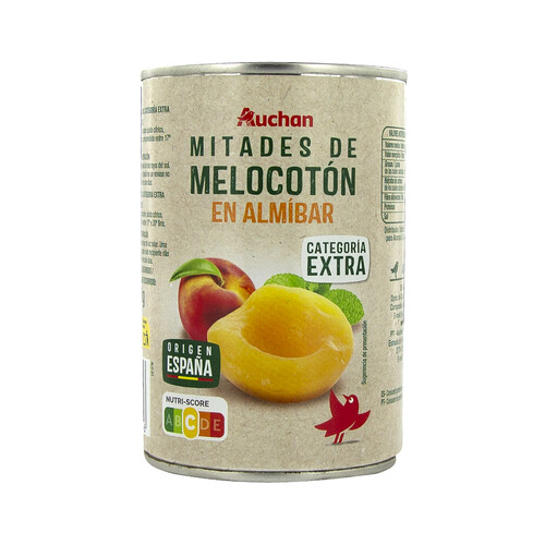 Mitades de melocotón en almíbar PRODUCTO ALCAMPO 240 g.
