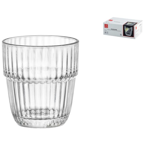 Vaso 30.5cl vidrio, modelo Barshine Rocks para bebidas. BORMIOLI