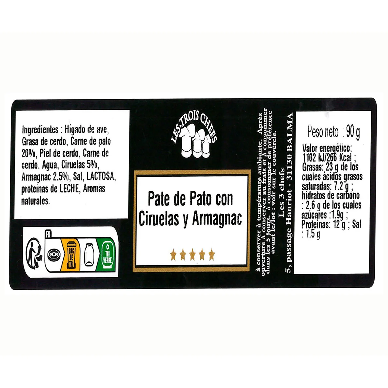 Pack gourmet de paté y foie gras 360 g.
