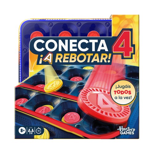 Juego de mesa Conecta 4 ¡A Rebotar!, de 2 a 6 Jugadores +8 Años, Games HASBRO