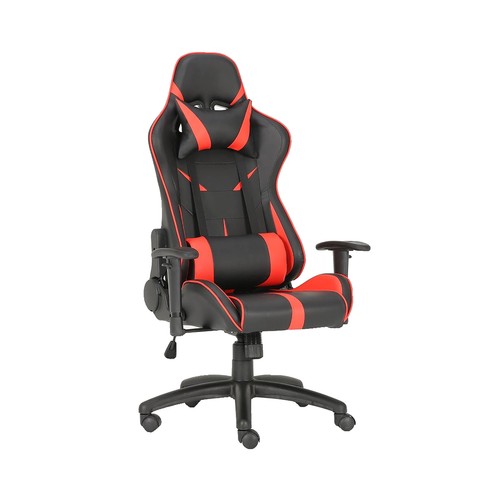 Silla gaming SAKKYO D328 rojo, almohadilla lumbar, reclinable, regulación de altura.