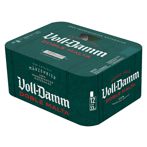 VOLL-DAMM Cerveza doble malta pack 12 x 33 cl.