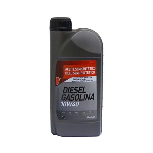 Aceite semi sintético para motores de gasolina y diésel PRODUCTO ALCAMPO, 1 litro.