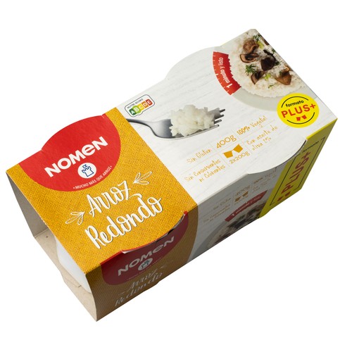 NOMEN Plus Vasitos de arroz redondo 2 udsx 200 g