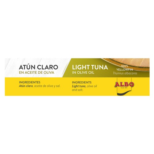 ALBO Atún claro en aceite de oliva lata de 82 g.