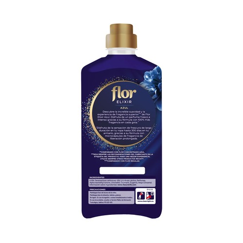 FLOR Suavizante concentrado con elixir azul 63 dosis