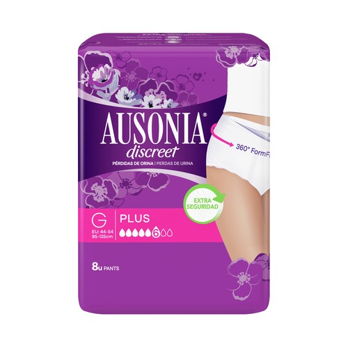 AUSONIA Braguitas talla grande para pérdidas de orina severas AUSONIA Discreet 8 uds.