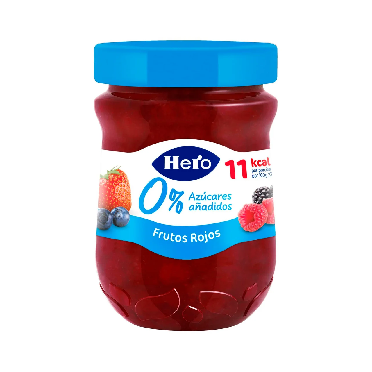 Mermelada de frutos rojos 0% azúcares añadidos bote 280 g.