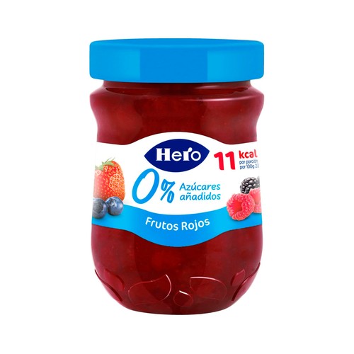 HERO Mermelada de frutos rojos 0% azúcares añadidos bote 280 g.