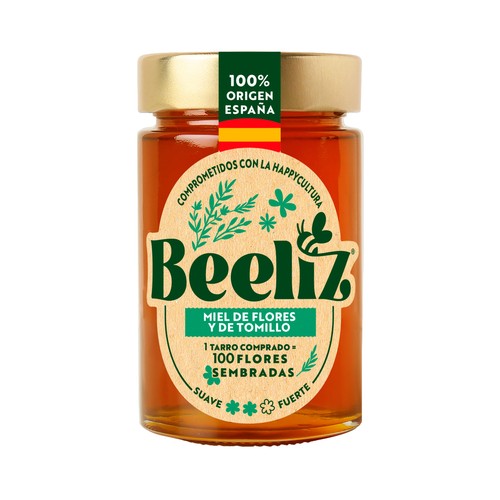 BEELIZ Miel de flores y tomillo 250 g.
