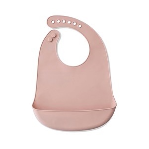 Babero de silicona, color rosa