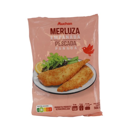 AUCHAN Filete de merluza empanada 500g