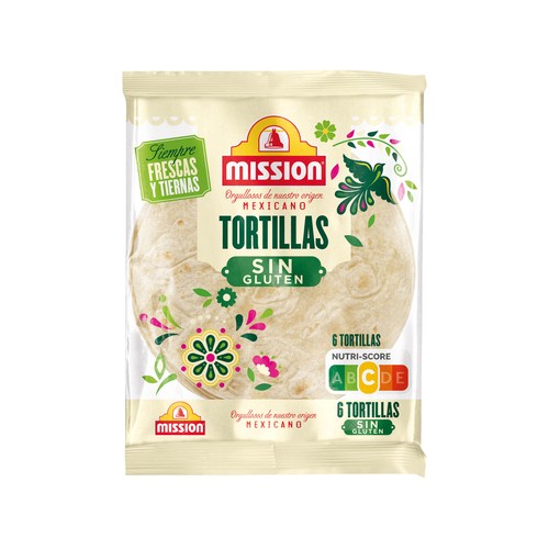 MISSION Tortillas de almidón. arroz y maíz 6 uds. 216 g.