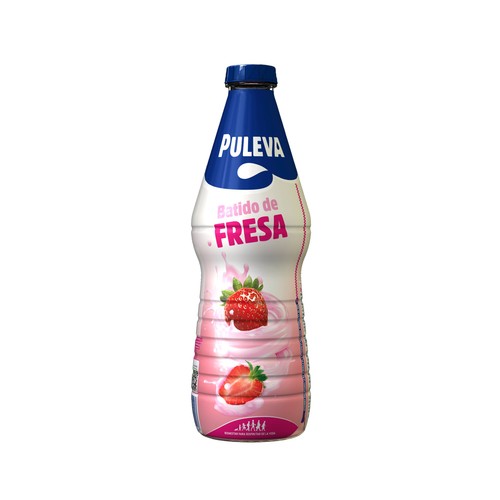 PULEVA Batido con sabor a fresa, elaborado con un 90% de leche PULEVA 1 l.