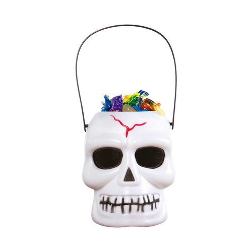 Calavera plástico, portacaramelos decorativa. RUBIES