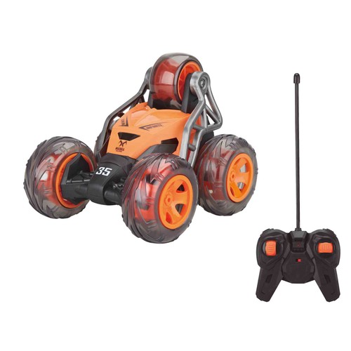 Coche radiocontrol Phantom para hacer acrobacias, 27Mhz, Crazy Wheel ONE TWO FUN ALCAMPO.