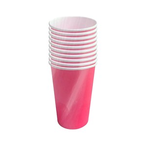 Imagen de 10 vasos de cartón 50cl, color rojo, ACTUEL.