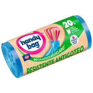 HANDY BAG Bolsas de basura antigoteo 15 bolsas 20 L.