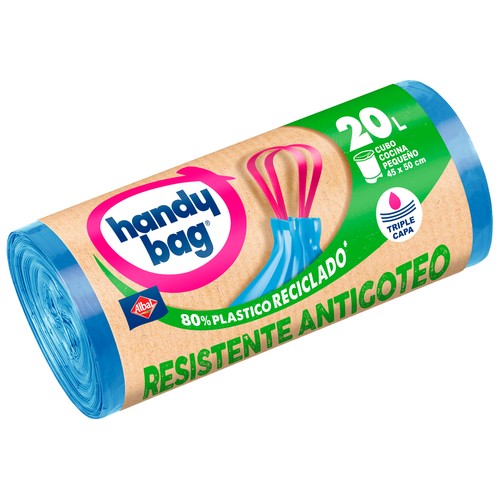 HANDY BAG Bolsas de basura antigoteo 15 bolsas 20 L.