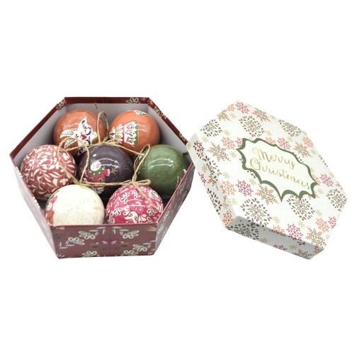 Set 7 Bolas de papel diseño Tyrol 7,8m decoración para Árbol de Navidad, ACTUEL