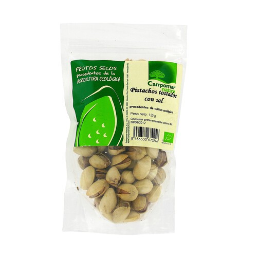 Pistachos Tostados Con Sal ecológicos CAMPOMAR 125 g.