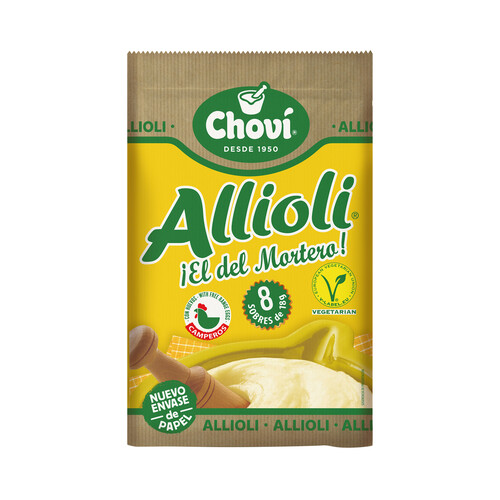 CHOVI Salsa allioli en prácticos sobres monodosis CHOVI 8 uds.