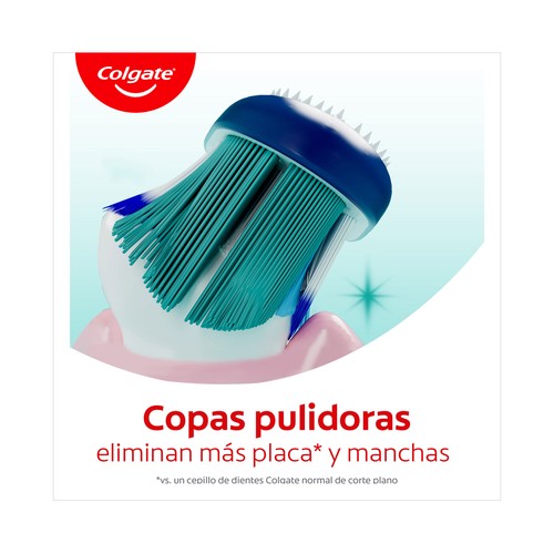 COLGATE 360º Deep clean Cepillo de dientes suave, para limpieza interdental y de encías.
